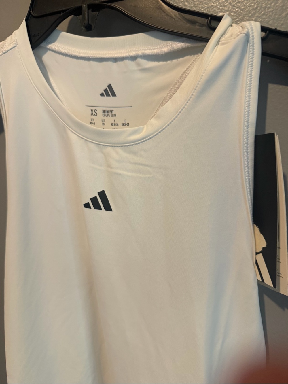 adidas White Performance Racerback Tank - Picture 2 of 3